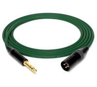 enoaudio Mogami 2534 Quad Câble de studio professionnel symétrique | Neutrik Gold 6,3 mm TRS jack - XLR mâle | HiFi, vert, 2 m