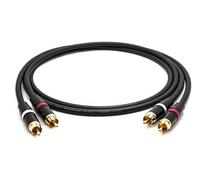 enoaudio Mogami 2534 Quad Câble Paire (L,R) Stéréo Professionnel | Neutrik Gold RCA | HiFi - 3,0 m