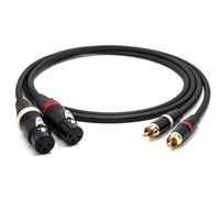 enoaudio Mogami 2534 Quad Câble Paire (L,R) Stéréo Professionnel | Neutrik Gold RCA - XLR femelle | HiFi - 1,0 m