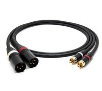 enoaudio Mogami 2534 Quad Câble Paire (L,R) Stéréo Professionnel | Neutrik Gold RCA - XLR mâle | HiFi - 2,0 m