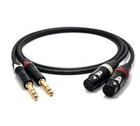 enoaudio Mogami 2534 Quad Câble Paire (L,R) Stéréo Professionnel symétrique | Neutrik Gold 6,3mm TRS - XLR femelle | HiFi - 1,5 m