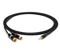 enoaudio Mogami 2534 Quad Câble Y Audio Professionnel | Amphenol Gold 3,5mm mini jack TRS - Neutrik RCA (L,R) | HiFi - 0,5 m