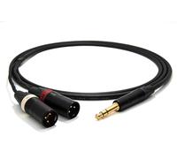 enoaudio Mogami 2534 Quad Câble Y Audio Professionnel | Neutrik Gold 6,3mm TRS - XLR mâle (L,R) | HiFi - 1,0 m