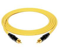 enoaudio Mogami 2534 Quad Professionel Studio Câble | Neutrik Gold RCA | Hi-Fi, jaune, 0,5 m