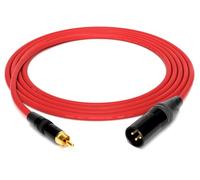 enoaudio Mogami 2534 Quad Professionel Studio Câble | Neutrik Gold RCA vers XLR mâle | HiFi, rouge, 0,5 m