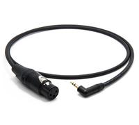 enoaudio Mogami 2893 Quad Câble professionnel caméra microphone | Neutrik Gold 3,5mm mini jack coudée - XLR femelle - 100 cm