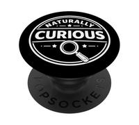 Énoncé de pensée analytique de l'état d'esprit naturellement Curieux PopSockets PopGrip Adhésif