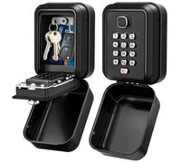 ENONEO Boite à Clé Sécurisée Exterieur, Étanche Boite a Clefs Grand Coffre a Clef Robuste Boîte à Clé Cadenas pour Maison Usine Garage École Interieur (Noir)