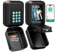 ENONEO Boîte s Sécurisée Exterieur IP65 Étanche Boitier Clefs Murale Boite a Clef avec Code Rétroéclairé, TTLock Anti-vol Boite a Cle Connectée Bluetooth & Codes Multiples (Noir, Tuya Apps)