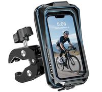 ENONEO Support Téléphone Vélo Moto Universel 360° Rotation Porte Telephone Velo Guidon Etanche Support Telephone Trotinette Electrique Scooter avec Ecran Tactile pour Smartphones