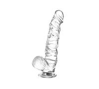 Énorme Gode en Gelée Cristal pour Femme, 23cm Godemichet Realiste Transparent avec Ventouse Puissante, Stimulateurs de Point G Clitoris, Plug Anal Masturbateur Sex Toys pour Homme Gay Expérience
