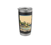 Enoshima dans la province de Sagami Hokusai Art japonais rétro Gobelet isotherme en acier inoxydable double paroi
