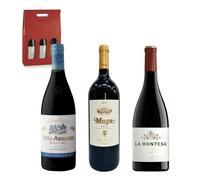 ENOVINOS Panier Gourmet Cadeau Noël Entreprises, Famille et Amis - Boîte Vins Sélectionnés : Vina Ardanza, La Montesa et Muga