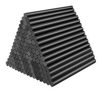 ENPOINT Lot de 120 mini bâtons de colle chaude noire en vrac, 0,7 x 10,2 cm, adhésif EVA pour réparation de bosses de voiture, bricolage, artisanat, maison, bureau, projets d'artisanat, réparation et