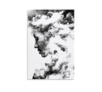 ENQIAOZHANG Affiches sur toile 40x60cm Ritratti moderni della ragazzaPoster in bianco e nero Soggiorno Camera da letto Pittura Opera d'arte Senza Cornice