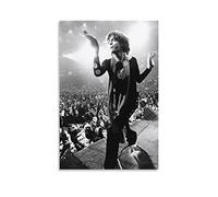 ENQIAOZHANG Toile Tableau 30x50cm Gimme Shelter Mick Jagger 1970's Vintage Retro Decorative Painting per Home Bedroom Living Room Living Room Decor Senza Cornice