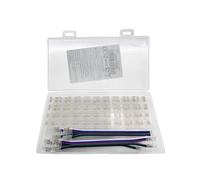 ENQIMAOYI 44pcs 5pin COB LED Strip Light Connector kit 5-pin 12mm/0.47in connecteur sans soudure Gapless, connecteur LED 4pcs + fil de câble pour RGBW COB LED Strip Lights