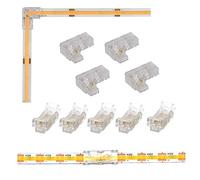 ENQIMAOYI Connecteur de bande LED COB - 4 connecteurs d'angle en forme de L à 2 broches - 5 pièces sans espace pour bandes LED - 5 mm - Couleur unique