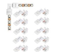 ENQIMAOYI Connecteurs d'angle à 3 broches en forme de L - Angle droit - Sans soudure - 3 broches - 10 mm - Connecteurs en L à 3 broches pour bande LED WS2811 WS2812B SK6812 (3 broches)
