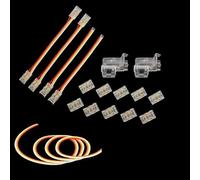 ENQIMAOYI Connecteurs LED à 3 broches de 10 mm pour kit de bandes LED CCT COB - Transparent, sans espace, type L T, connecteurs d'extension à double extrémité, câble d'extension de 5 m