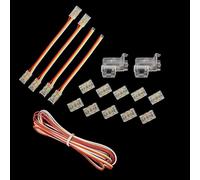 ENQIMAOYI Connecteurs LED à 3 broches de 8 mm pour bande lumineuse LED CCT COB inclus connecteurs transparents sans espace, connecteurs de type L T, connecteurs d'extension à double extrémité, câble