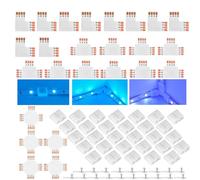 ENQIMAOYI Lot de 45 connecteurs de bande LED pour bande lumineuse 4 broches 8 mm Connecteurs sans soudure en forme de T, L et X pour lumière LED RVB 2835 3528