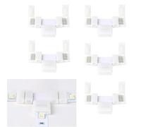 ENQIMAOYI Lot de 5 bandes LED RGBWW à 6 broches en forme de T, sans soudure, répartiteur à angle droit, connecteur d'angle pour bandes LED SMD 5050 RGBCCT