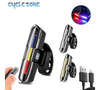 Enquêter arrière de vélo aste par USB, feu arrière VTT, vélo de route, lampe arrière en iode pour le cyclisme de nuit, sécurité, facile à installer Red White Light