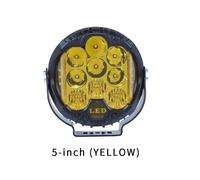 Enquêter De Travail Super Lumineux À Led Pour Voiture Tout-Terrain, Blanc, Jaune, Suv, Bus, Camion, Rl Utv, 5 Po, 7 Po-5-Inch Jaune