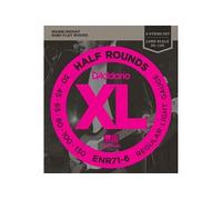 D'Addario Accessoire pour guitare basse ENR71-6 30-130 – Jeu de 6 cordes filet plat ½ rond