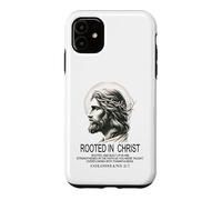 Enraciné dans Le Christ Jésus, Verset biblique chrétien Colossiens Coque pour iPhone 11