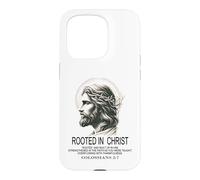 Enraciné dans Le Christ Jésus, Verset biblique chrétien Colossiens Coque pour iPhone 15 Pro