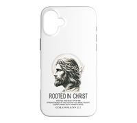 Enraciné dans Le Christ Jésus, Verset biblique chrétien Colossiens Coque pour iPhone 16 Plus