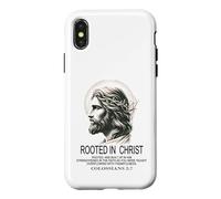 Enraciné dans Le Christ Jésus, Verset biblique chrétien Colossiens Coque pour iPhone X/XS