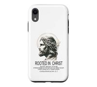 Enraciné dans Le Christ Jésus, Verset biblique chrétien Colossiens Coque pour iPhone XR