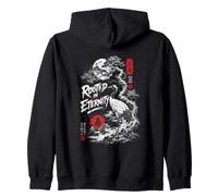 Enraciné dans l'éternité, la Grue Japonaise Moon Spirit Sweat à Capuche
