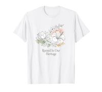 Enraciné dans Notre héritage Floral Line Art | Fleurs asiatiques | AAPI T-Shirt