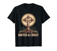 Enracinée dans Le Christ, Foi chrétienne, Croix de Jésus T-Shirt