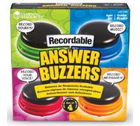 Learning Resources – Set de 4 buzzers enregistrables Answer Quiz – Jeu spectacle