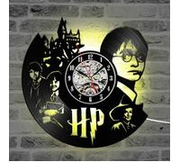 Enregistrement Vinyle Horloge Murale Horloge Murale Noire Ornement Cadeaux spéciaux pour Harry Potter Fans Record Horloge Mural Ho