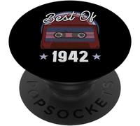 Enregistreur cassette 80e anniversaire Best Of 1942 Music Tees PopSockets PopGrip Interchangeable