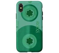Enregistreur Cassette Vert rétro Vintage années 80 90 Coque pour iPhone X/XS