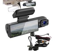 Enregistreur de caméra de Voiture,Caméra de Tableau de Bord Dashcam 2 canaux - Caméra de Voiture avec détection de Mouvement, Enregistrement en Boucle, Grand Angle 170 pour la Plupart des Fassme