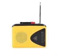 Enregistreur de cassette portable avec radio AM/FM jaune
