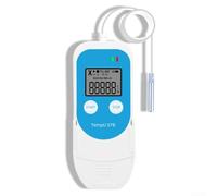 Enregistreur de données de température et d'humidité avec écran LCD Interface USB pour la surveillance de la chaîne du froid dans les camions réfrigérés et les laboratoires de stockage Bleu Blanc