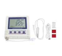 Enregistreur de température et d'humidité USB Enregistreur de données de haute précision avec grand écran LCD Surveillance en temps réel pour entrepôt laboratoire bureau ABS (Ensembles de données 26W)