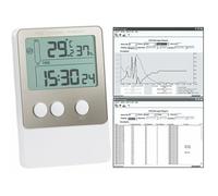 Enregistreur de température et d'humidité - USB V2 - Grand écran LCD - Surveillance climat intérieur - Filaire