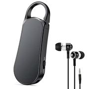 Enregistreur de voix espion avec 64 Go - 35 heures d'enregistrement en 192 kbps - Casque cadeau pour écouter - Enregistreur vocal espion caché - Batterie longue durée 280 mAh