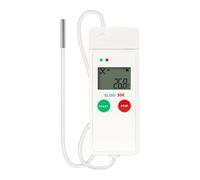 Enregistreur environnemental à double affichage de haute précision avec sondes et exportation USB pour laboratoire/chaîne du froid, instrument d'entrepôt facile à transporter