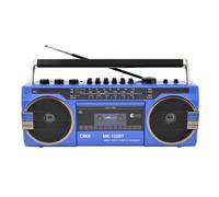 Enregistreur rétro portable à l'ancienne,radio multifréquence 80s,peut jouer de la bande,double haut-parleur,carte,haut-parleur Bluetooth #B